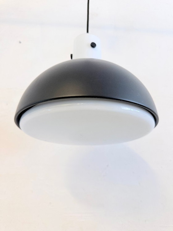 Space Age Pendant lamp made of glass and metal by Glashütte Limburg 70s Design (photo 8 of 12)