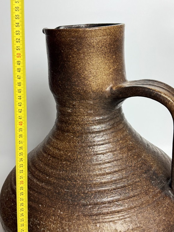 Image 1 of Giant Mid-Century Design Brutalist Studio Ceramic Handcrafted Jug, West Germany, 1960s