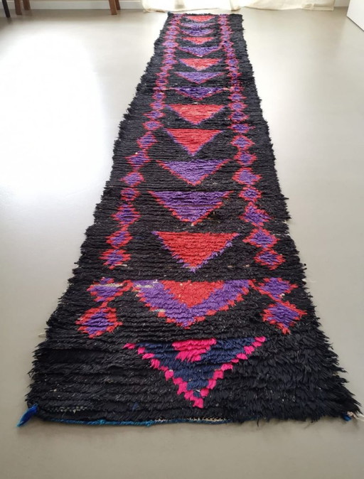 Loper Boucherouite 370x66 Handgemaakt