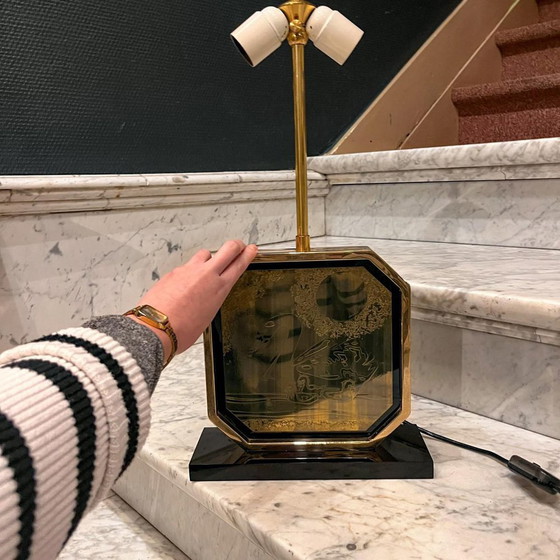 Lampada da tavolo Hollywood Regency di Georges Mathias per Maho, anni '70 – Lampade da tavolo, Brass (photo 2 of 14)