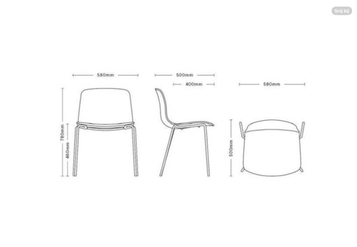 2 x HAY about a chair dining chair + cushions