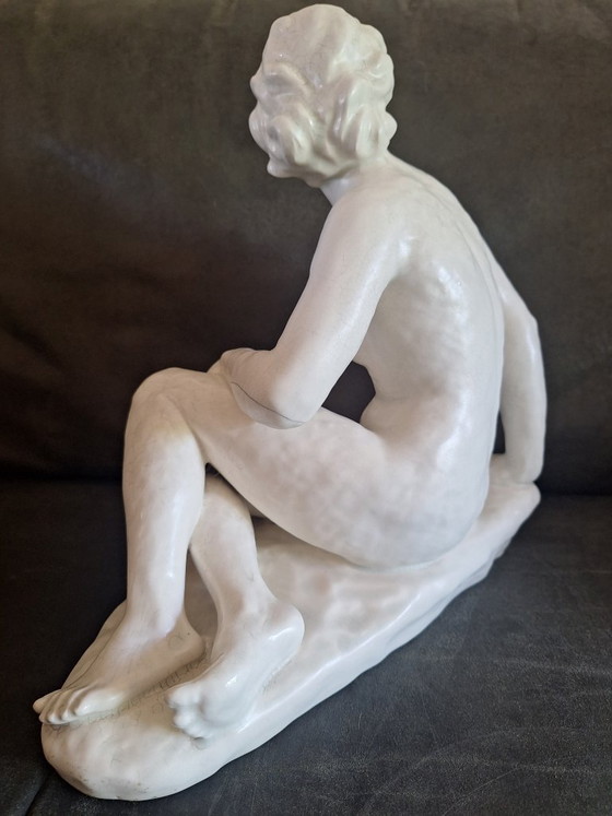 Image 1 of Sitzende Frau, Porzellan, Deutschland