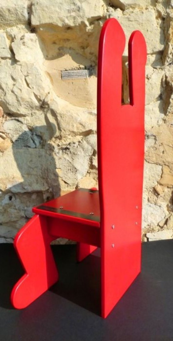 Keith Haring Kinderstuhl rot, Vilac, Dekorative Objekte, Holz (Foto 7 von 20)