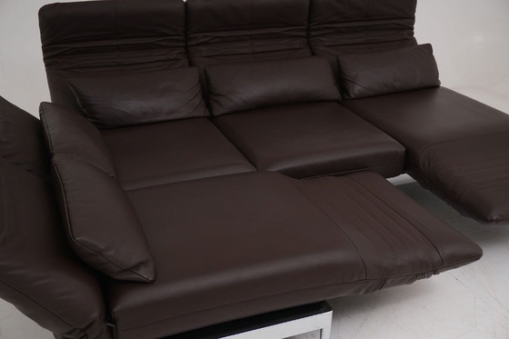 Image 1 of Canapé d'angle Rolf Benz Plura 380 Relax en cuir