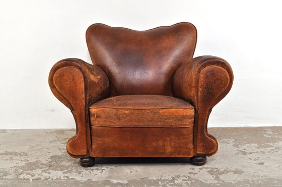 Image 1 of Franse Art Deco clubfauteuil, jaren 30