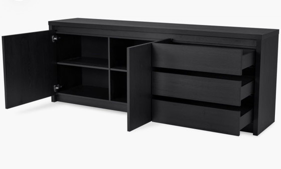 Mooi houten dressoir in zwart met nerf – Lamulux, Wood (photo 15 of 15)