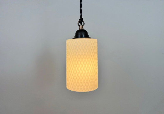 Image 1 of Vintage glazen plafondlamp, jaren 70
