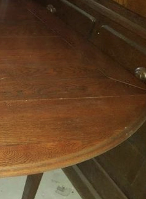 Image 1 of Bannink Art Nouveau cherry wood dining table