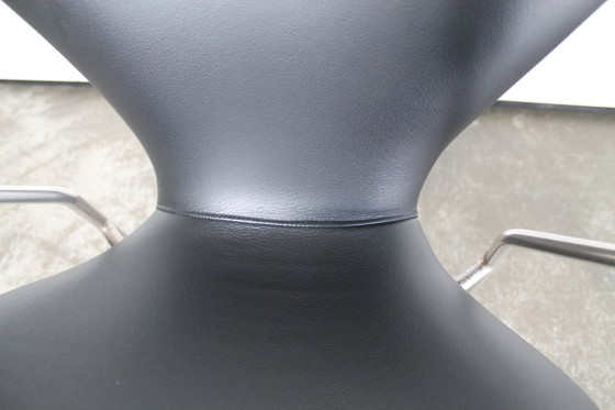 Image 1 of 2 x Arne Jacobsen Vintage leren stoelen
