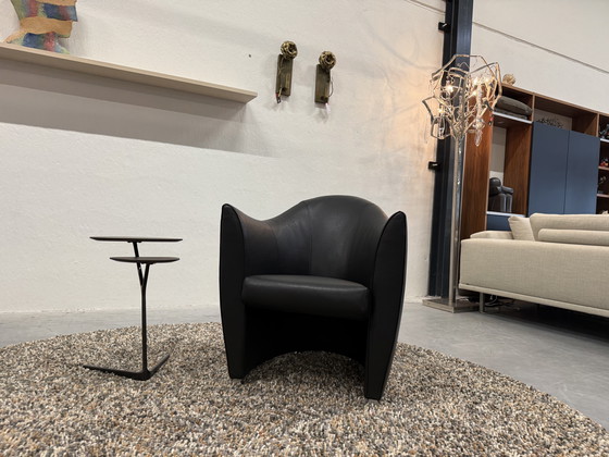 Image 1 of Leolux Shaman Sessel schwarzes Leder