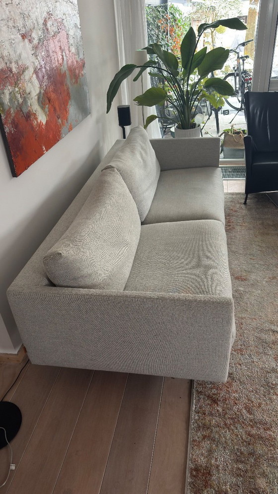 Image 1 of Monits Axel 3,5 zits wollen bank beige/grijs gemêleerd