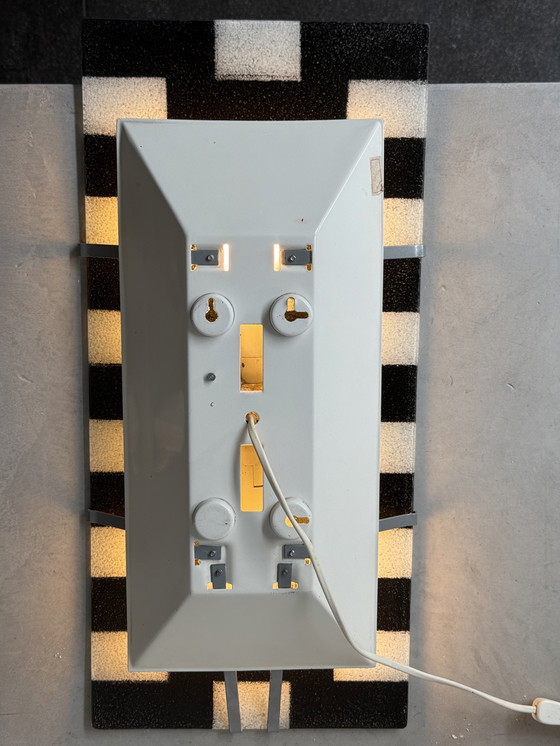 Image 1 of IKEA plafondlamp – grafisch glasdesign (1990s/2000s)