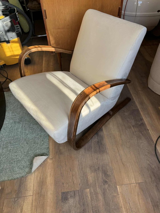Model H 269 Lounge Chair from Jindrich Halabala, 1930s – Armchairs, Velvet (photo 2 of 9)