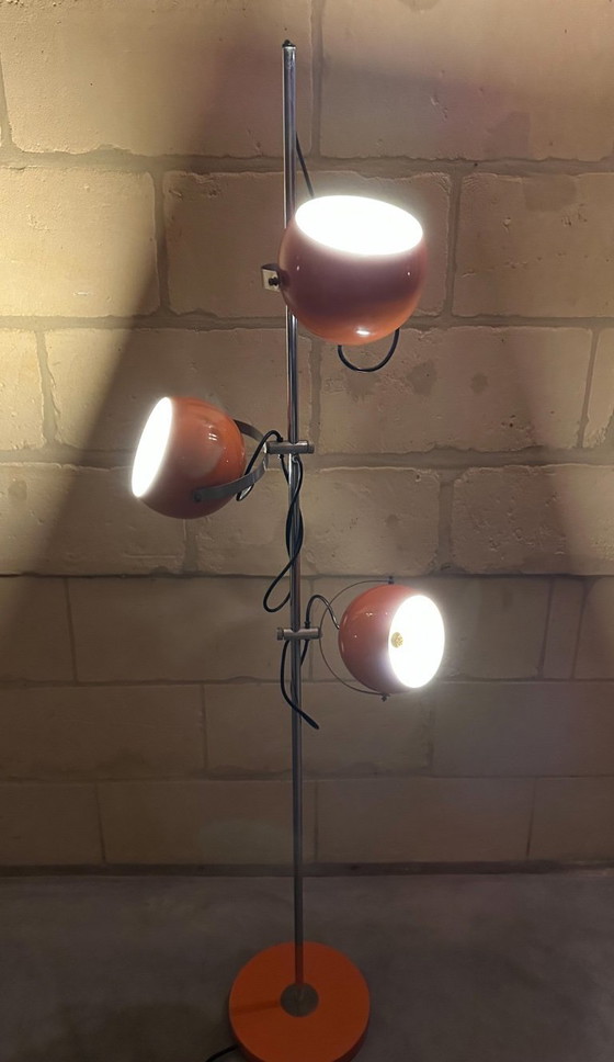 Image 1 of Vintage orange floor lamp