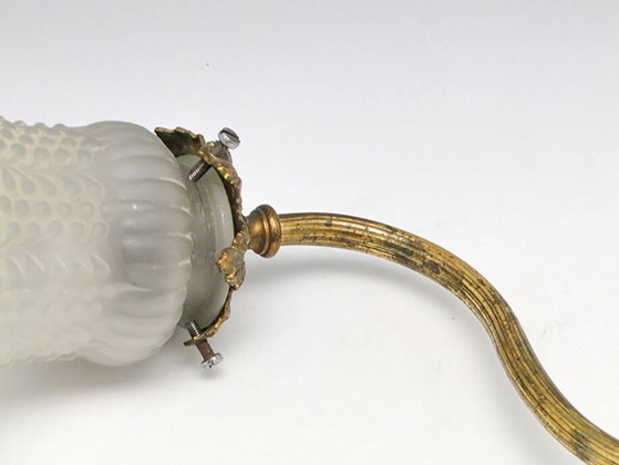 Rococco Style Wall Lamp, 1950s – Wall lights, Glass, Brass (photo 4 of 5)