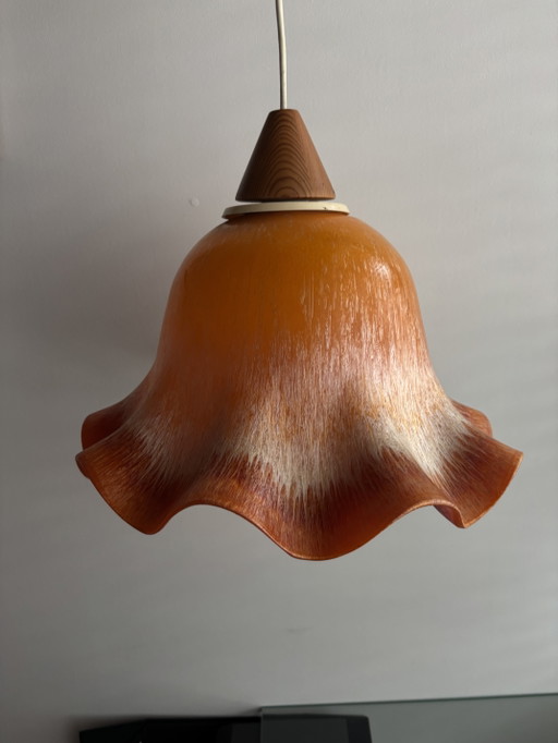 Suspension tulipe rétro – hanglampen, Plastic, Wood
