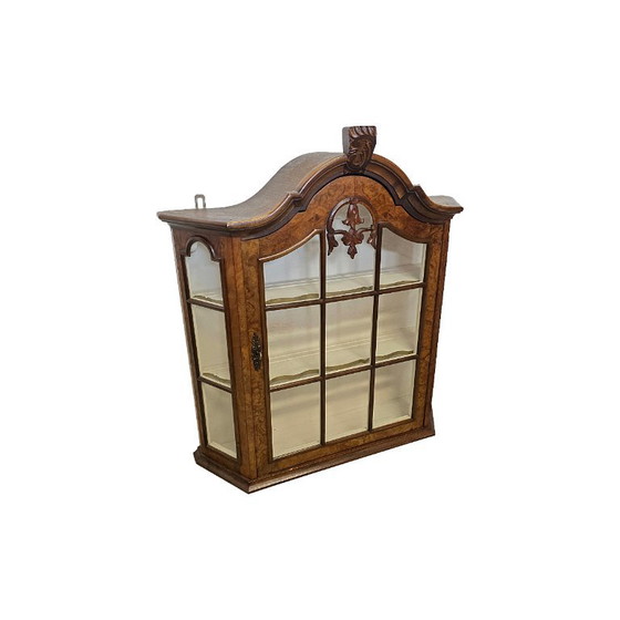 Antiker Wandvitrine aus Wurzelnussholz, 1970er Jahre – Wanddekoration, Wood (photo 6 of 7)