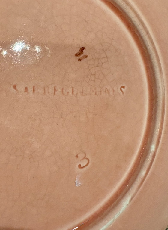 Image 1 of 2 Barbotine-Muschelteller / Austernschalen, ca. 1900