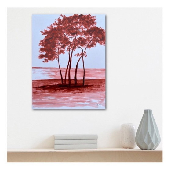 Image 1 of Inchiostro sanguigno su carta bianca da 250 g, formato 40x30 cm