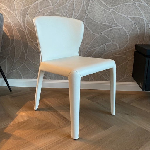 Cassina Hola 369 chair white leather