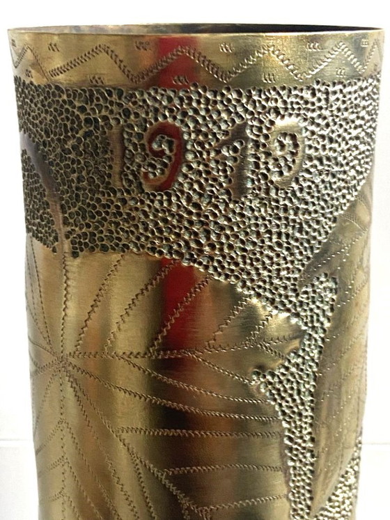 Image 1 of Trench Artwork from the First World War (1914-1918): 75mm Cannon Shell Casing (France)