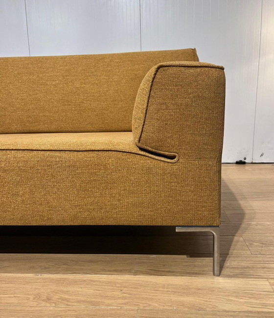 Image 1 of NEWLY UPHOLSTERED Design on Stock Bloq 4-Seater Ochre Yellow