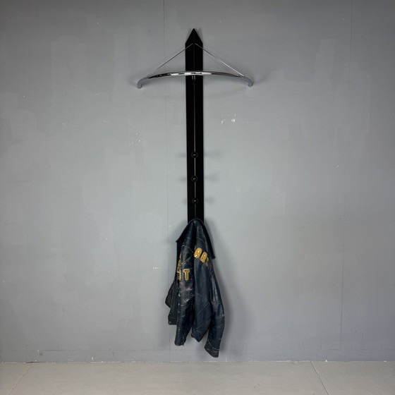 Image 1 of Garderobenständer aus Stahl und Chrom aus den 1980er Jahren