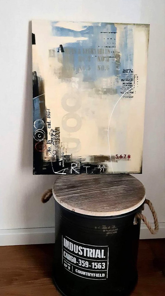 Original Acrylic Painting Contemporary Street Art Movement Towards Health – Paintings & Drawings, Canvas (photo 2 of 7)