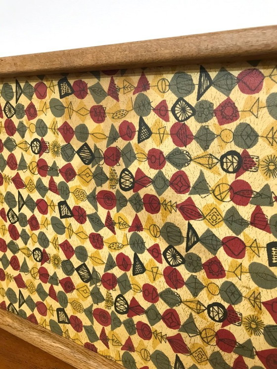 Image 1 of Zeldzame vintage theeblad uit de jaren 50, Lucienne Day Atomic Design