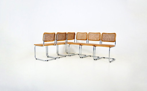 Sillas de comedor Estilo B32 de Marcel Breuer, Juego de 6