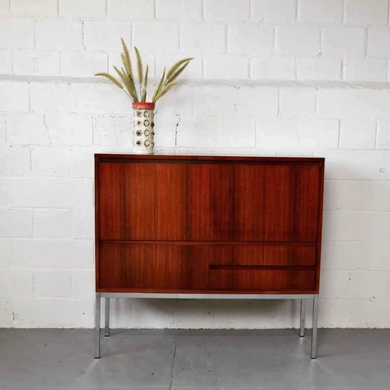 Image 1 of Bar Cabinet In Indian Rosewood Produced By 'Furniture Factory Aurora' Belgium 1967