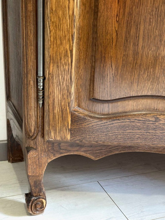 Image 1 of Bibliothèque vitrée en chêne massif Made in France Riskoff 