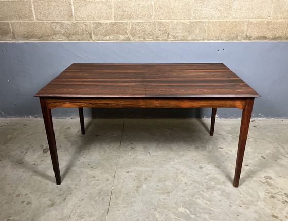 Image 1 of Table de salle à manger extensible Mid Century en bois de rose