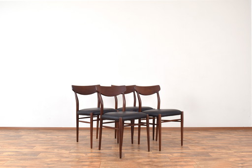 Mid Century Teakhouten Eetkamerstoelen Door Gustav Herkströter Voor Lübke, 1960S, Set Van 4