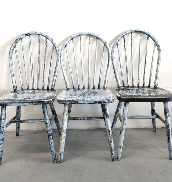 Image 1 of Vintage Brocante bar chairs (dining room, room chair)