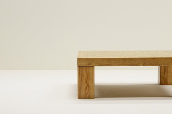 Image 1 of Square Oak Mosaic Coffee Table from Rolf Middelboe & Gorm Lindum for Tranekaer, Denmark 70s