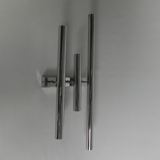 TeDe light wall lamp with 3 chrome cylinders, 1970s
