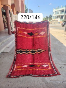 Handgeknoopt Berber kleed wol 220x146cm