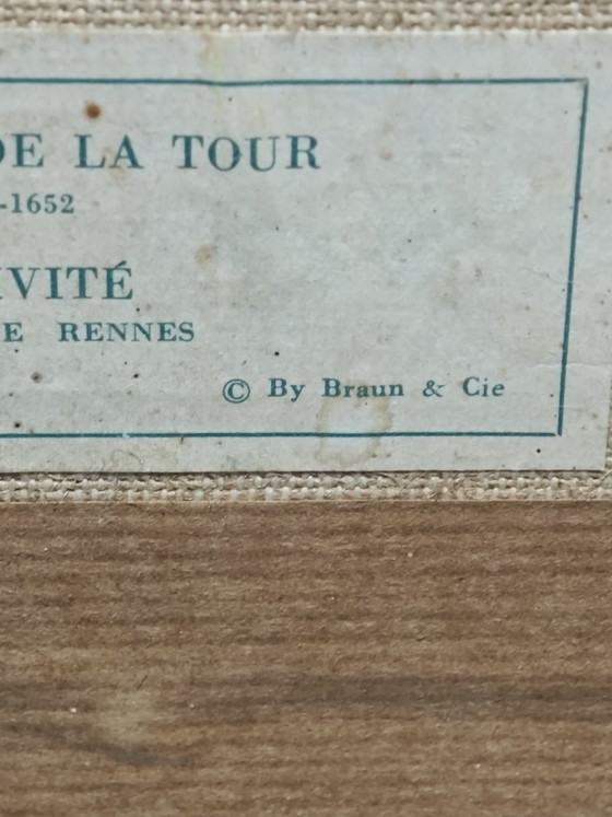 Image 1 of De geboorte van Christus door Georges de La Tour, midden 20e eeuw