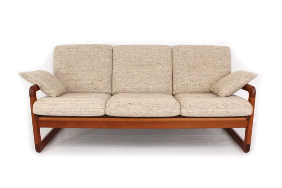 Image 1 of Canapé et 2 fauteuils Holstebro, design danois du milieu du siècle, comme neufs, en teck massif, laine vierge de qualité supérie