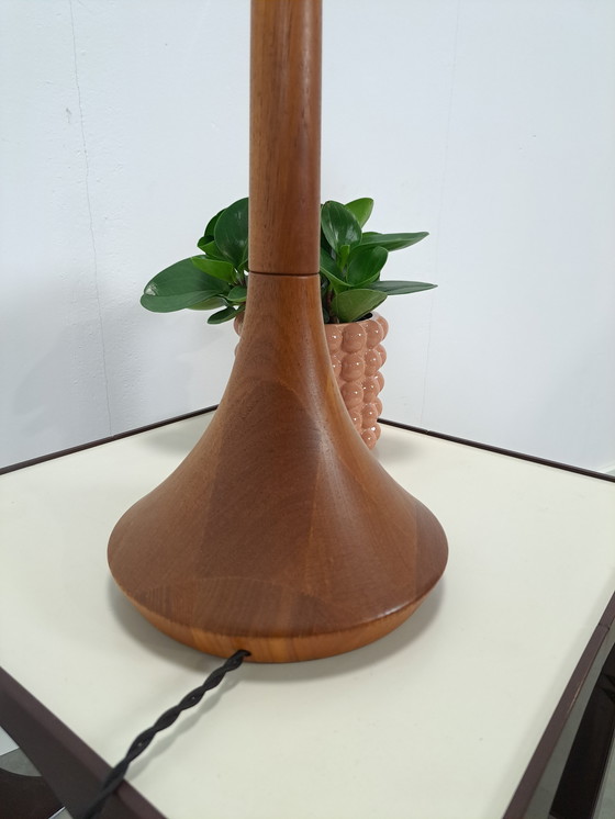 Image 1 of Teak wood lamp base vintage
