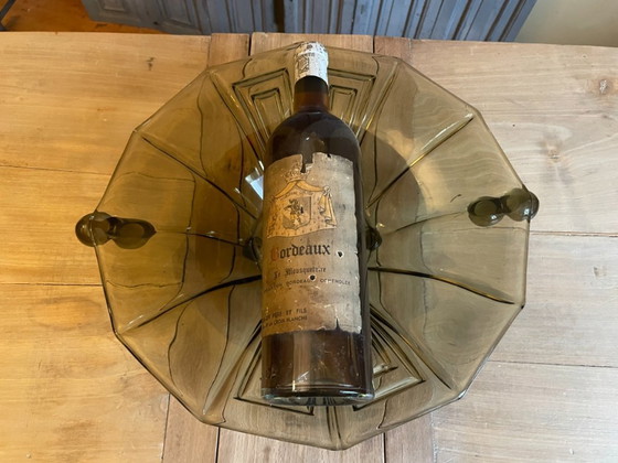 Image 1 of Coupe à fruits style Art déco 1930, vert mousse français