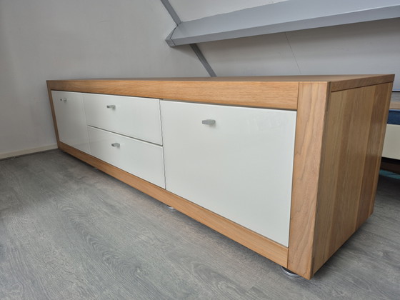Image 1 of Meuble TV / Lowboard design Hülsta Xelo – Noyer et blanc