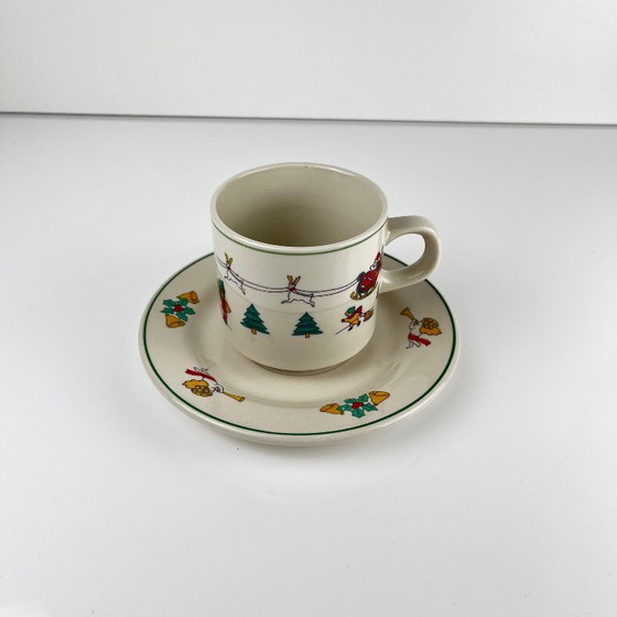 Image 1 of Set di tazze da caffè/tè natalizie per 6 persone , 1980