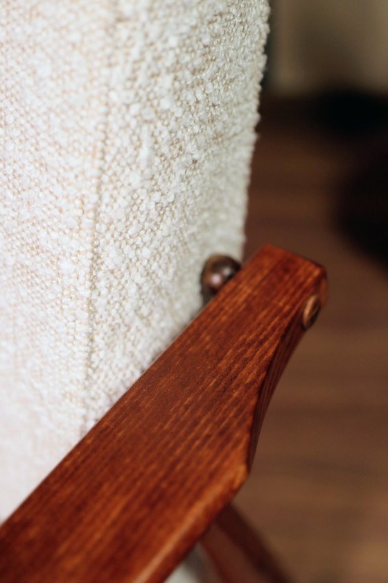 Image 1 of Vintage Lounge Chair Wit Bouclé Mid Century Design