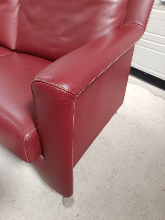 Image 1 of Set di divani Leolux Paian 2 posti 3 posti Senso Granata Pelle