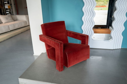 CASSINA 637 UTRECHT In Vinaccia B/Bordeaux SOFT VELVET