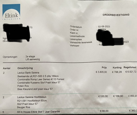 Image 1 of 2 Leolux 2.5-seater sofas, like new, with warranty until the end of 2030