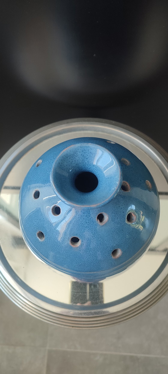 Image 1 of Handmade flower frog, La Draille pottery (Anduze)