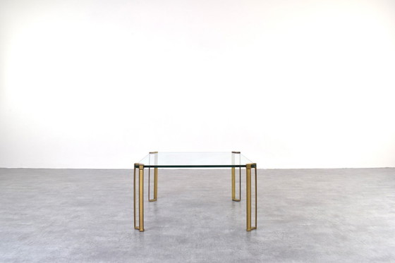 Image 1 of Tables basses Hollywood Regency en laiton et verre, par Peter Ghyczy, années 1970, lot de 2